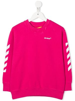 Off-White Kids Arrows-motif long-sleeved jumper - Pink