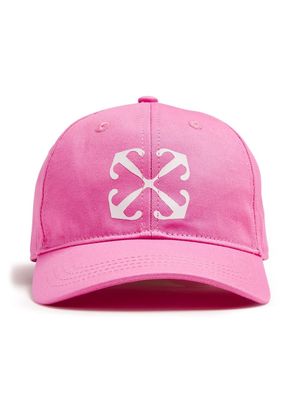 Off-White Kids Arrows print twill baseball cap - Pink