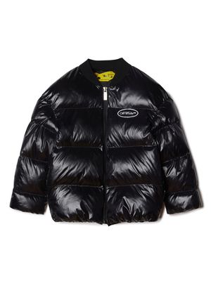 Off-White Kids Arrows quilted bomber jacket - Black