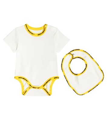 Off-White Kids Baby cotton bodysuit and bib set