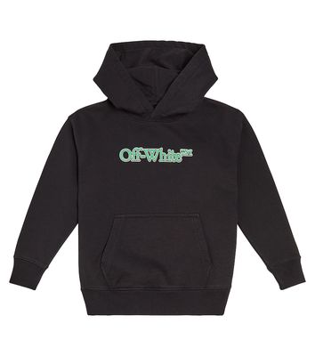 Off-White Kids Big Bookish cotton jersey hoodie