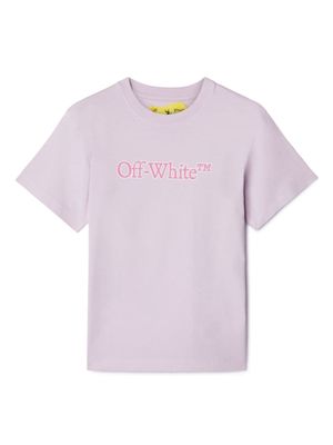 Off-White Kids Big Bookish cotton T-shirt - Purple