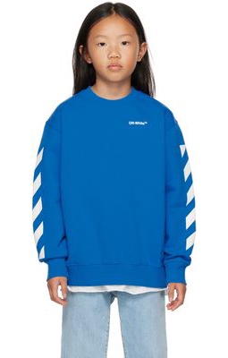 Off-White Kids Blue Helvetica Diag Sweatshirt
