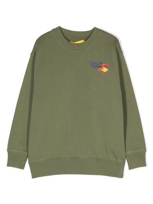 Off-White Kids camouflage-print Arrow cotton sweatshirt - Green