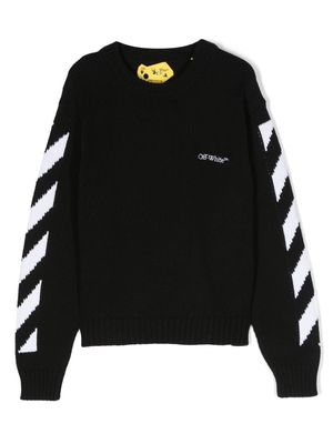 Off-White Kids Classic Arrow cotton jumper - Black