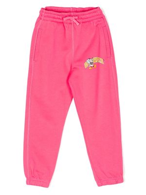 Off-White Kids college logo-print drawstring track pants - Pink