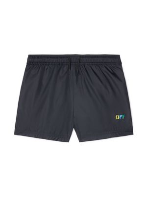 Off-White Kids Diag Rainbow swim shorts - Black
