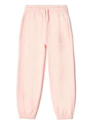 Off-White Kids Diag-stripe cotton track pants - Pink