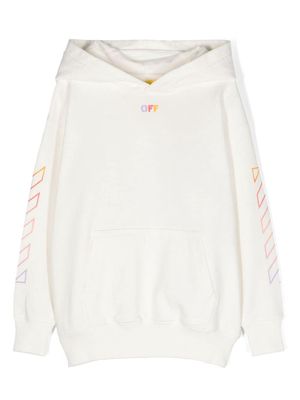 Off-White Kids Diag-stripe-print cotton hoodie