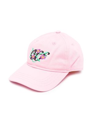 Off-White Kids embroidered-logo baseball cap - Pink