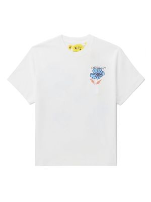 Off-White Kids floral-print cotton T-shirt