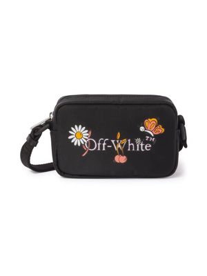 Off-White Kids Funny Flowers camera bag - Black