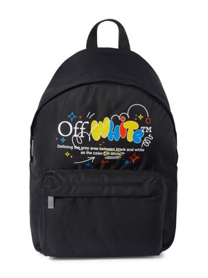 Off-White Kids Funny zipped backpack - Black