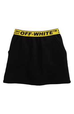 Off-White Kids' Industrial Logo Skirt in Black Yellow