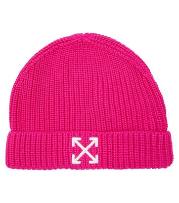 Off-White Kids Logo cotton beanie