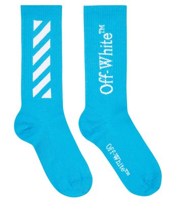 Off-White Kids Logo cotton-blend socks