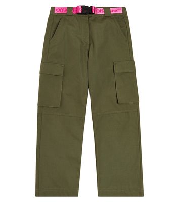 Off-White Kids Logo cotton cargo pants