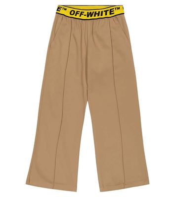 Off-White Kids Logo cotton chino pants