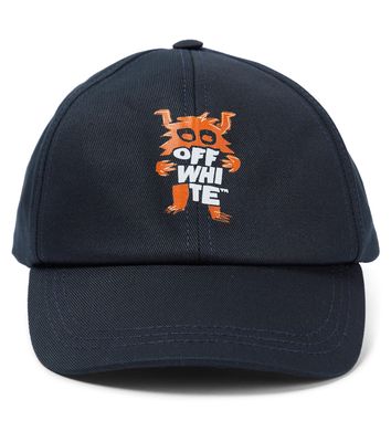 Off-White Kids Logo cotton twill baseball cap