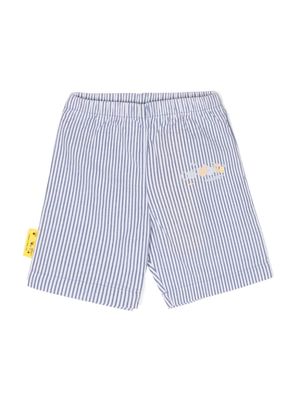 Off-White Kids logo-embroidered striped shorts