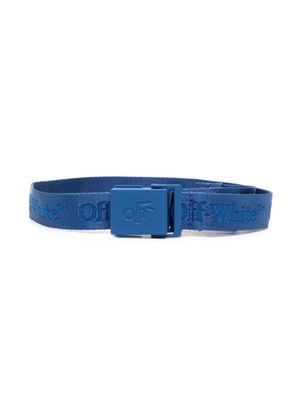 Off-White Kids logo-jacquard adjustable belt - Blue