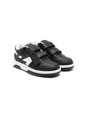Off-White Kids logo-patch touch-strap sneakers - Black