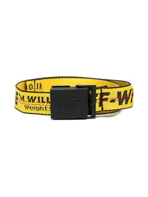 Off-White Kids logo-print adjustable belt - Yellow
