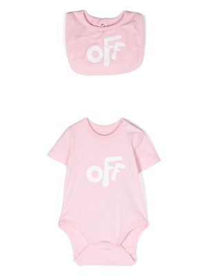 Off-White Kids logo-print baby set - Pink