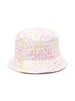 Off-White Kids logo-print cotton bucket hat