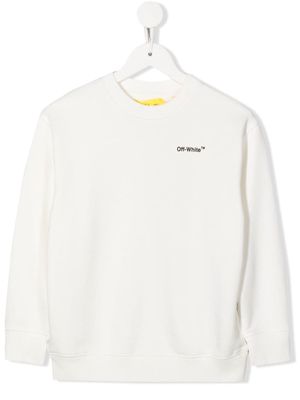Off-White Kids logo-print cotton sweatshirt