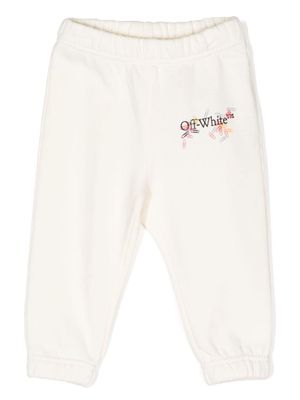 Off-White Kids logo-print cotton track pants - Yellow