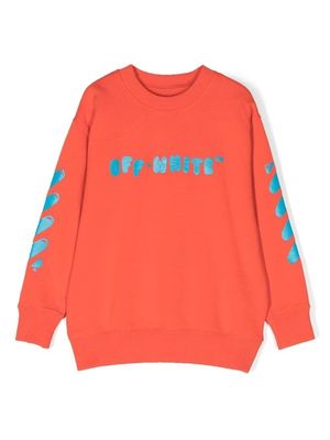 Off-White Kids logo-print sweatshirt - Orange