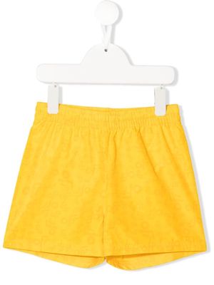 Off-White Kids logo-print swim shorts - Yellow