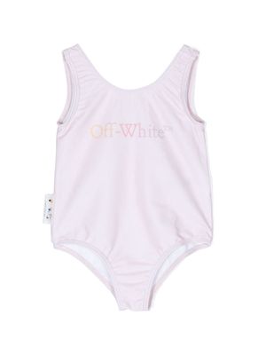 Off-White Kids logo-print swimsuit - Pink