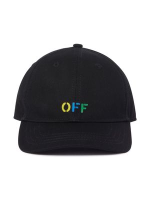 Off-White Kids Logo Rainbow baseball cap - Black