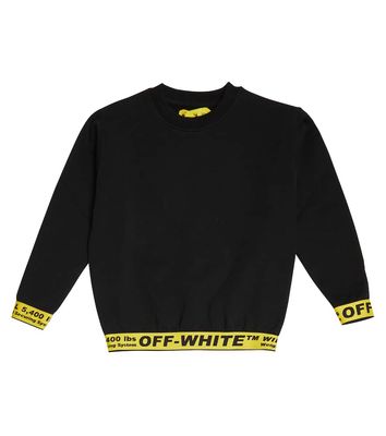 Off-White Kids Logo tape cotton sweater