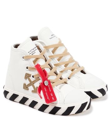 Off-White Kids Low Vulcanized shearling-lined sneakers