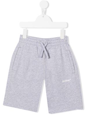 Off-White Kids Monster Arrow jersey shorts - Grey