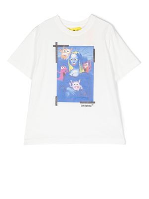 Off-White Kids Monsterlisa-print cotton T-shirt