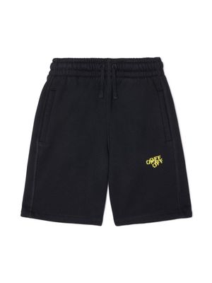 Off-White Kids Multi Off Stamp shorts - Black