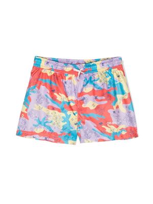 Off-White Kids multicolour camo swim shorts