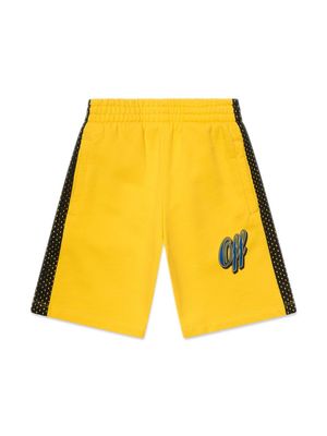 Off-White Kids Off-print track shorts - Yellow