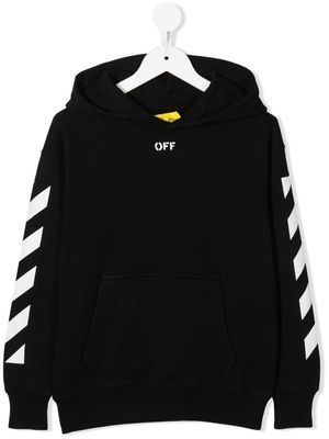 Off-White Kids Off Stamp cotton hoodie - Black