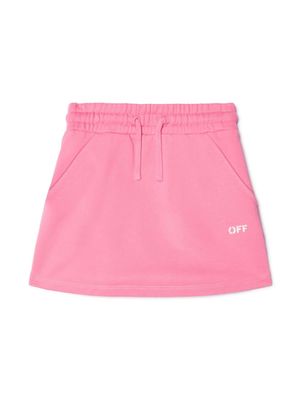 Off-White Kids Off Stamp cotton skirt - Pink