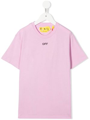 Off-White Kids Off-Stamp cotton T-shirt - Pink