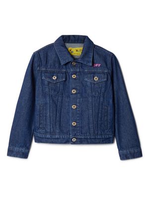 Off-White Kids Off Stamp denim jacket - Blue