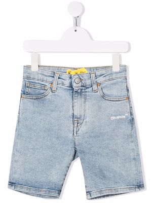 Off-White Kids organic cotton denim shorts - Blue