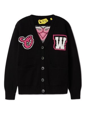 Off-White Kids Ow Patch cotton cardigan - Black