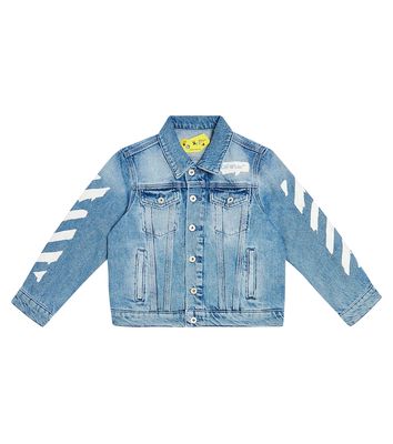 Off-White Kids Paint Graphic denim jacket