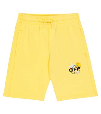 Off-White Kids Printed cotton jersey shorts